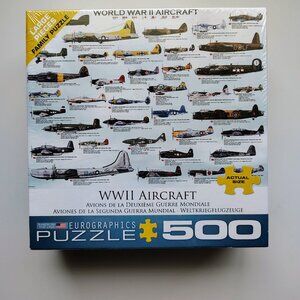 EuroGraphics WW II Aircraft Airplane History World War 2 Puzzle 500 Pieces NEW